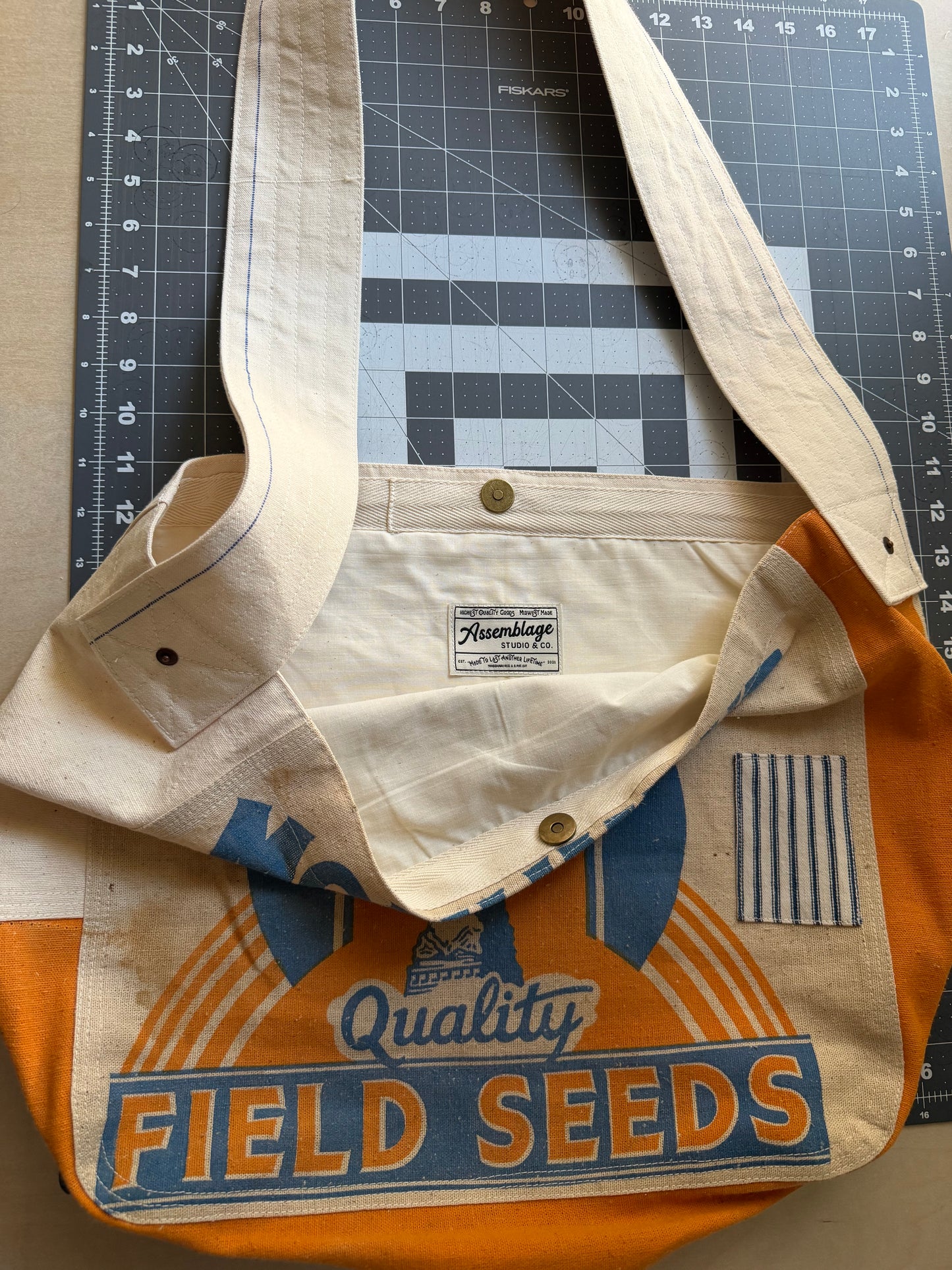 Monument Feed Sack Crossbody Tote