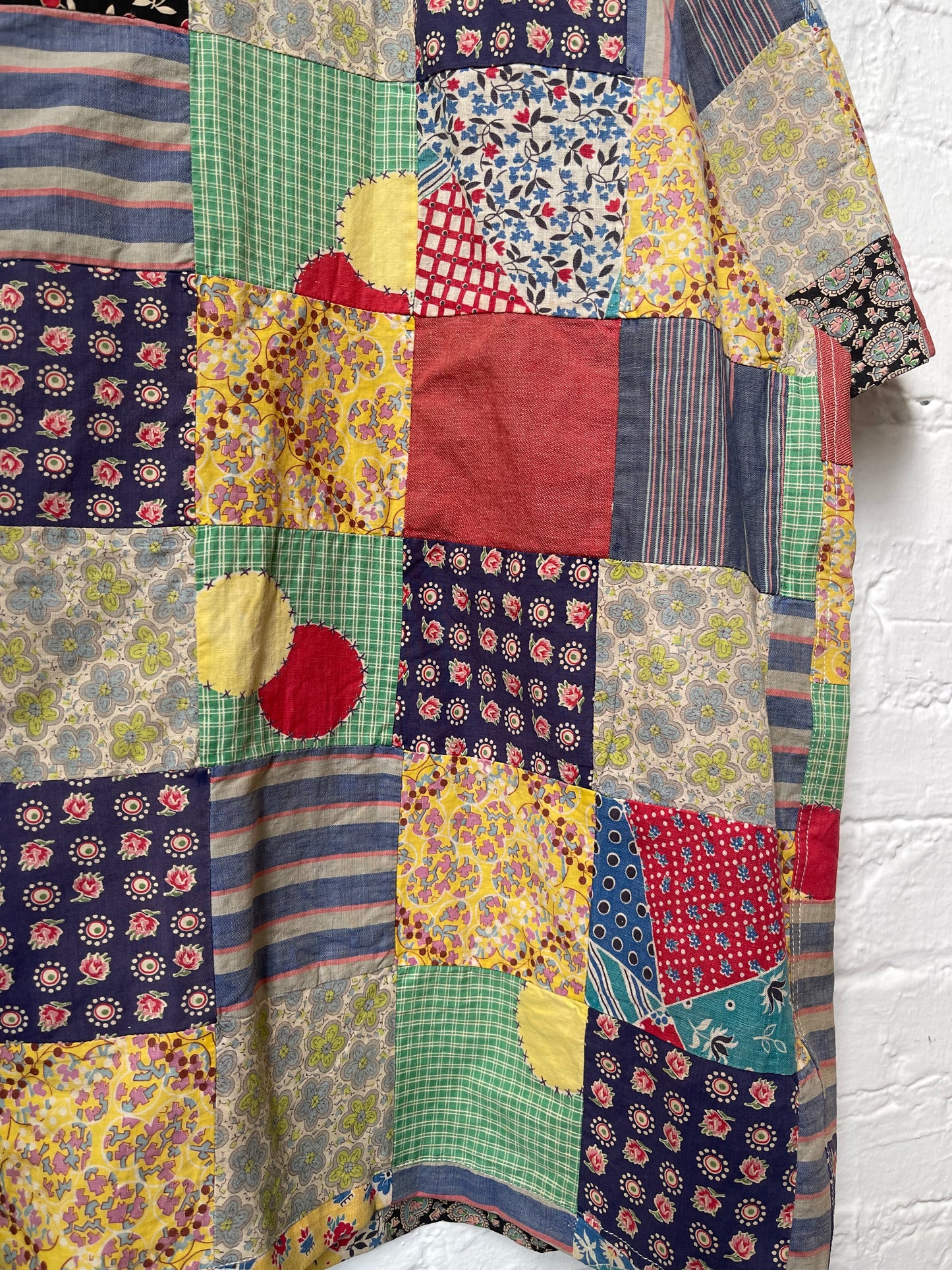 Feedsack Quilt Topper Shirt [L]