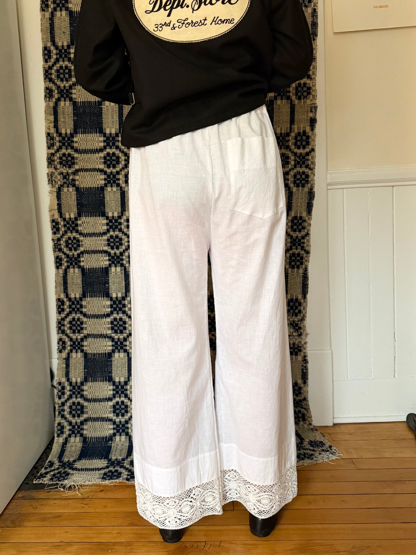 Crochet Hem Bloomer Pants [L]