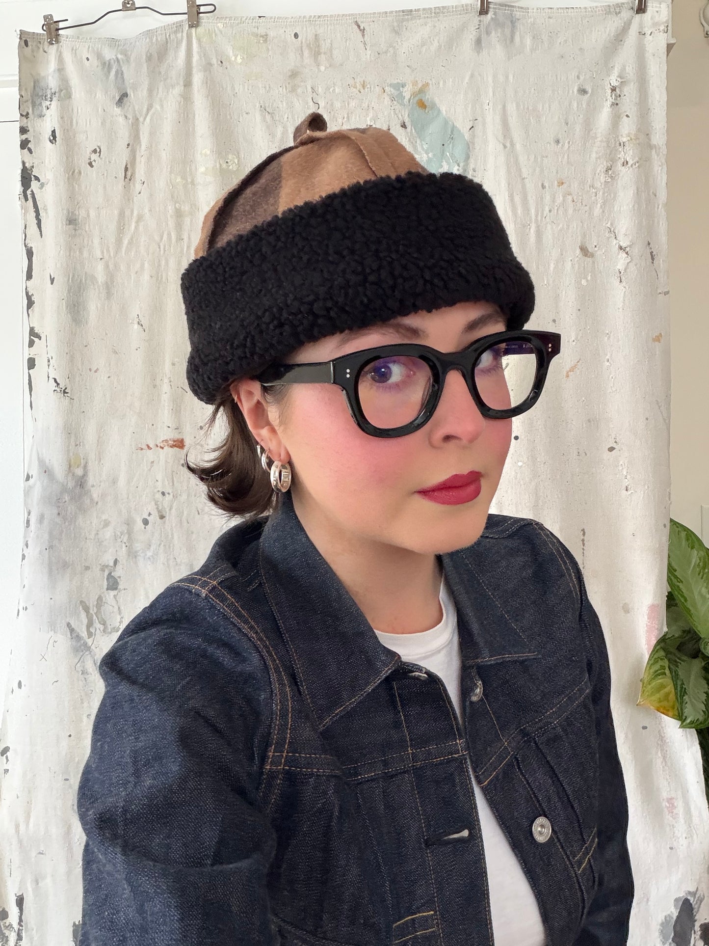 Brown Seam Wool Beanie [M/L]