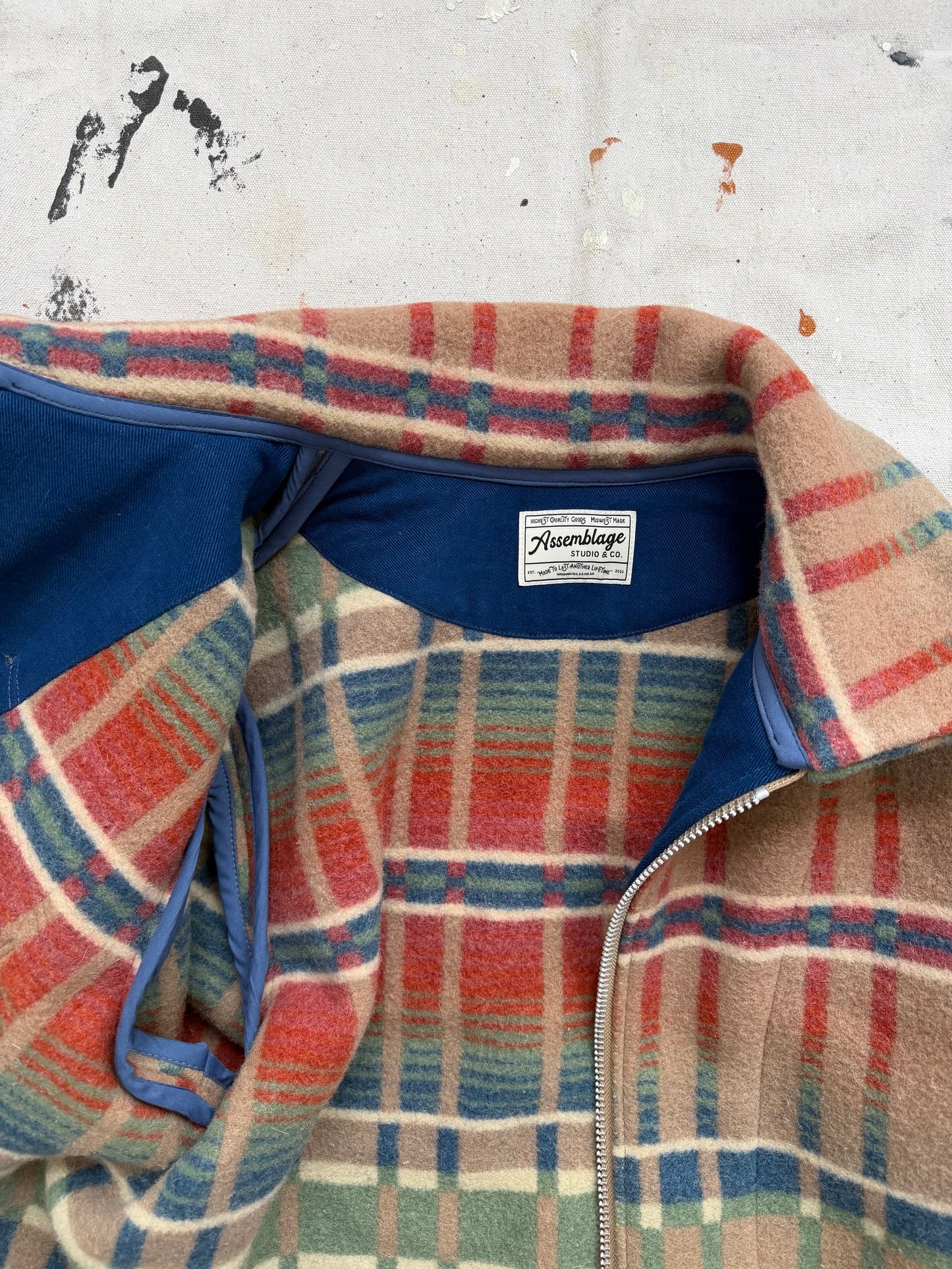 Multi Color Wool Coat [L]