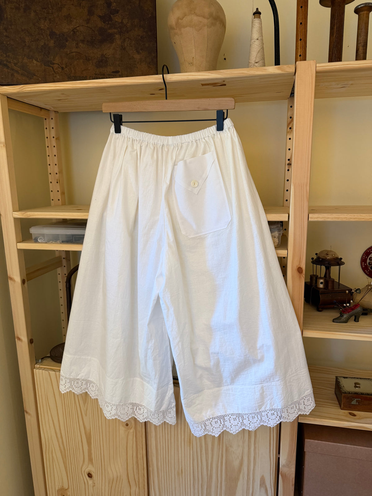 Pillowcase Bloomers with Floral Crochet Hem [OS]