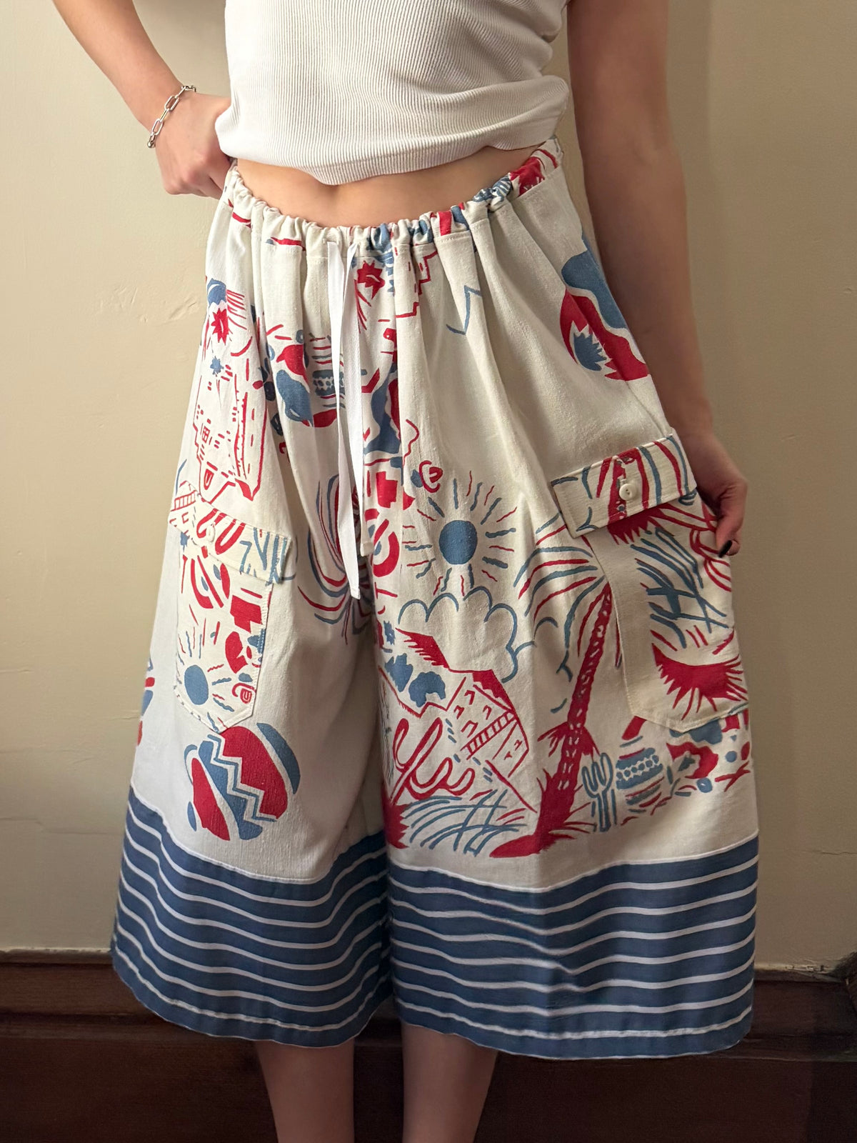 Southwestern Culotte Beach Pants [L/XL]