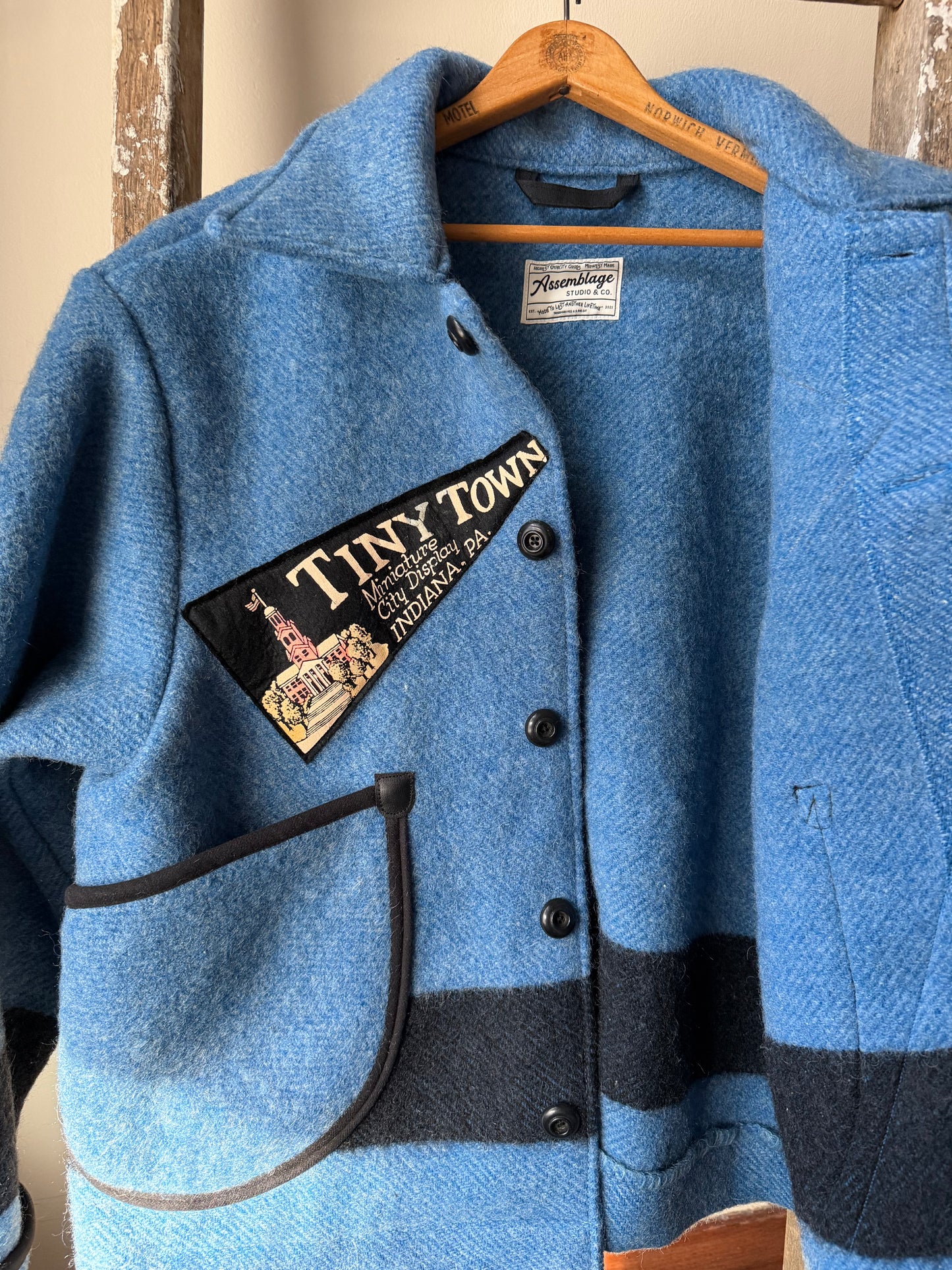 Blue Striped Blanket Coat [M/L]