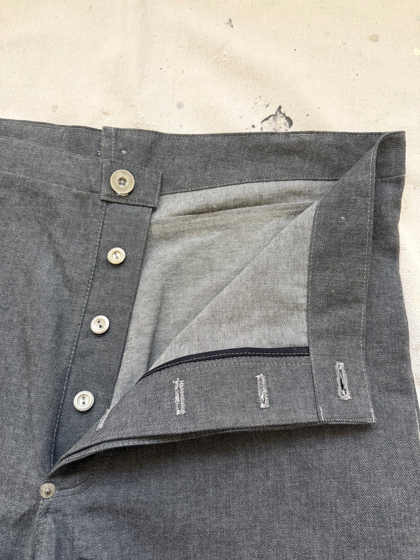 Salt & Pepper Buckleback Trousers [30-34” Waist]