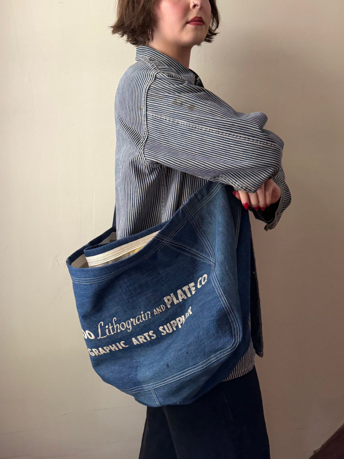 Toledo Denim Newspaper Bag