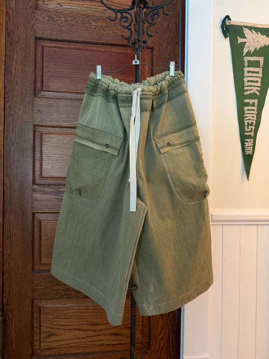 Olive Ripstop Culottes [L]
