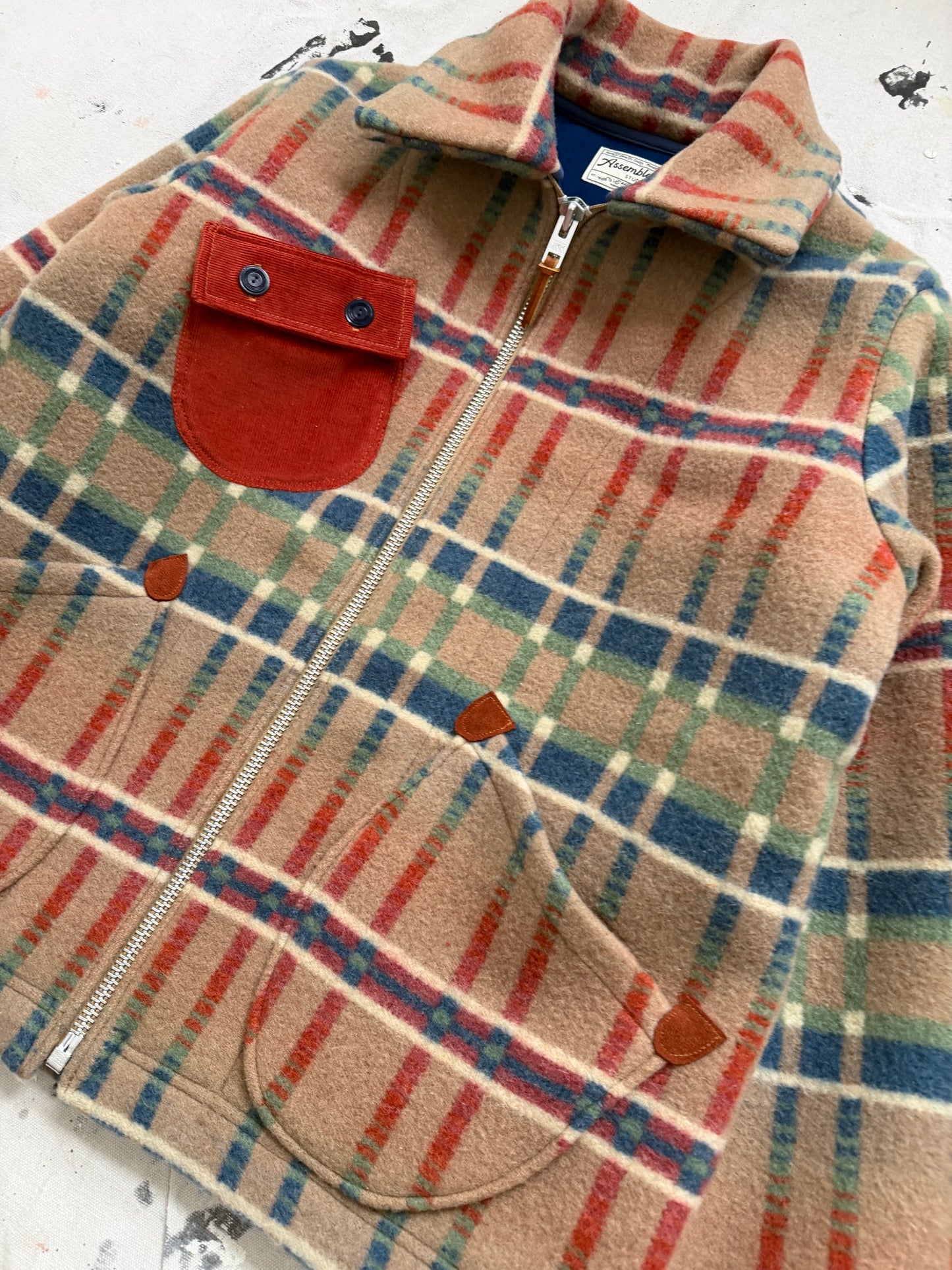 Multi Color Wool Coat [L]