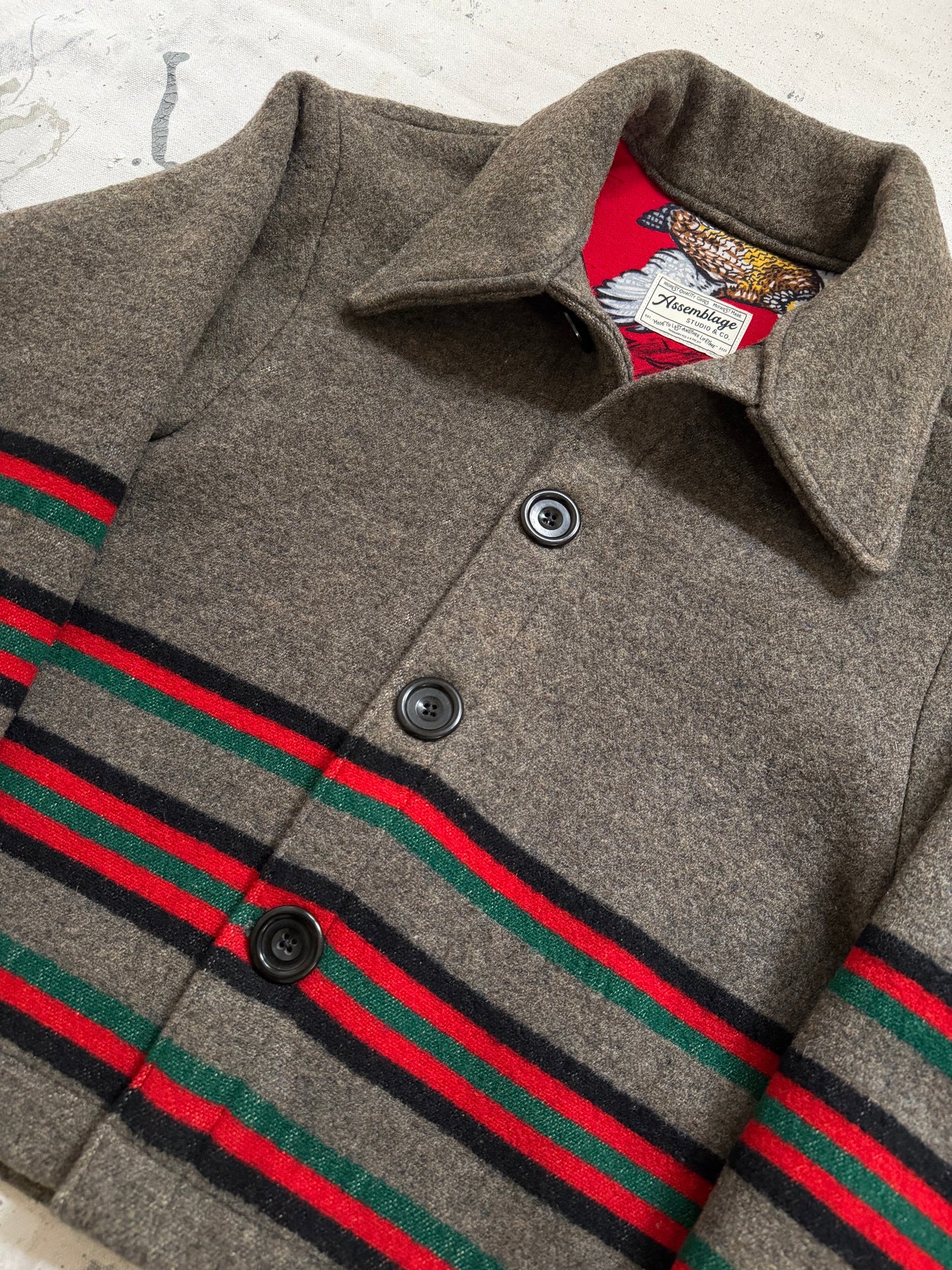 Striped Wool Jacket [S/M]