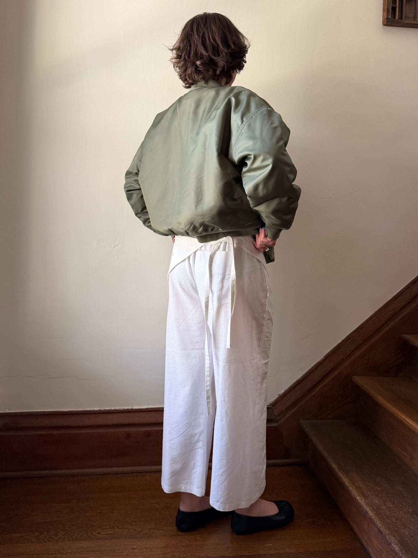 Crochet Stripe Bloomer Pants w/ Apron [S/M]