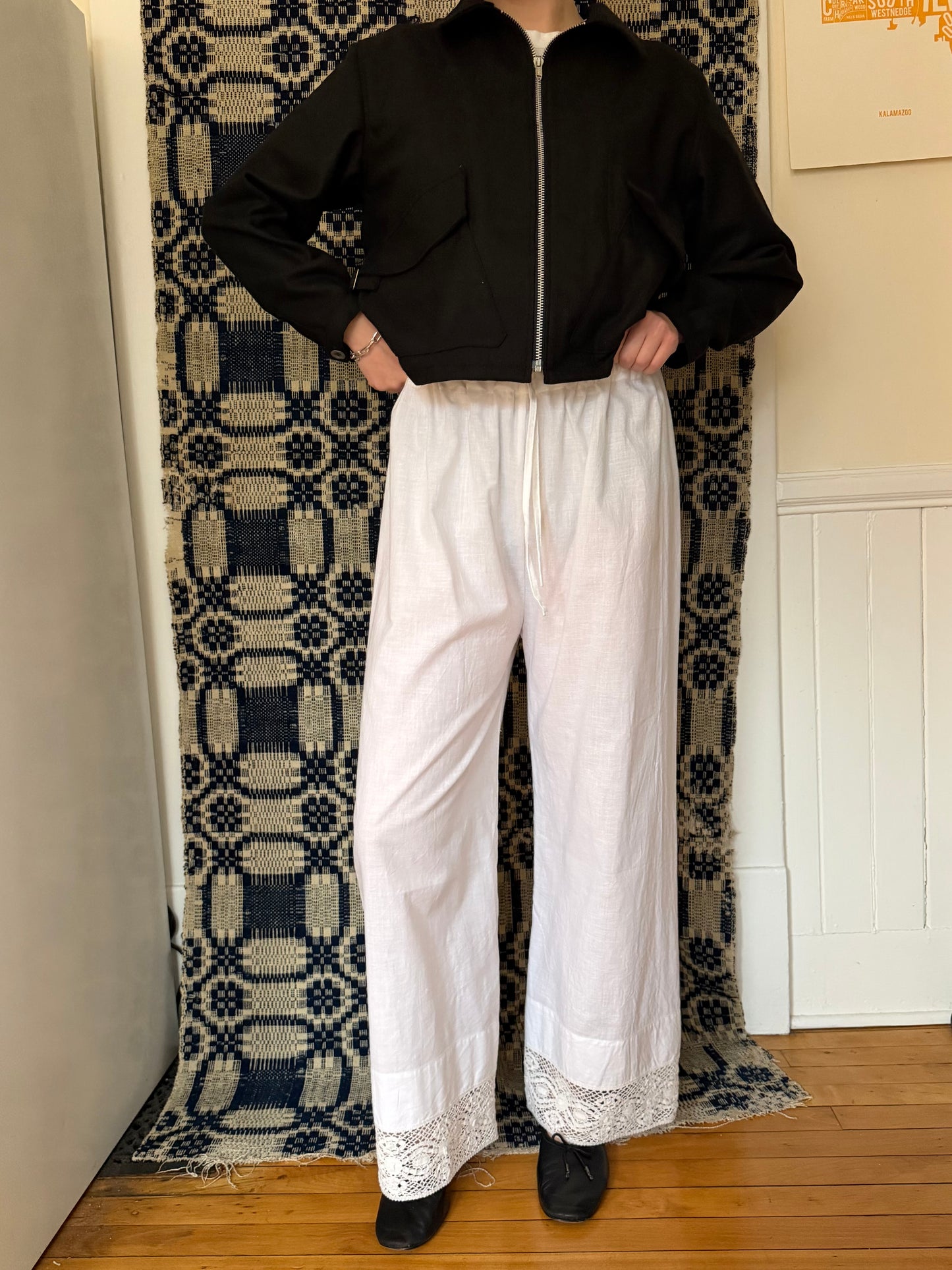 Crochet Hem Bloomer Pants [L]