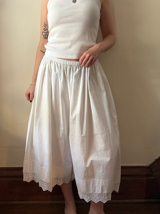 Pillowcase Bloomers with Floral Crochet Hem [OS]