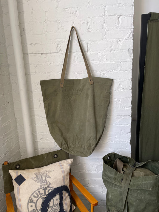 Stenciled Military Oversized Tote