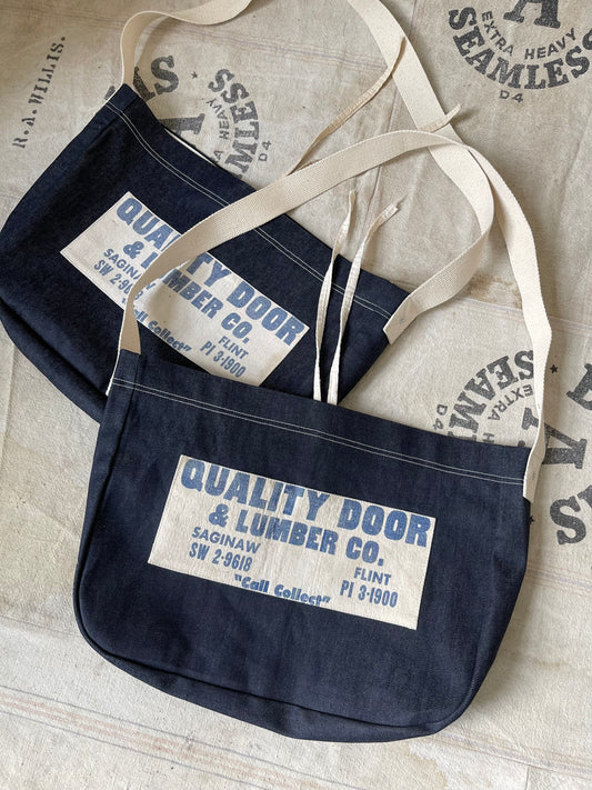 Raw Denim Lumber Messenger Bag