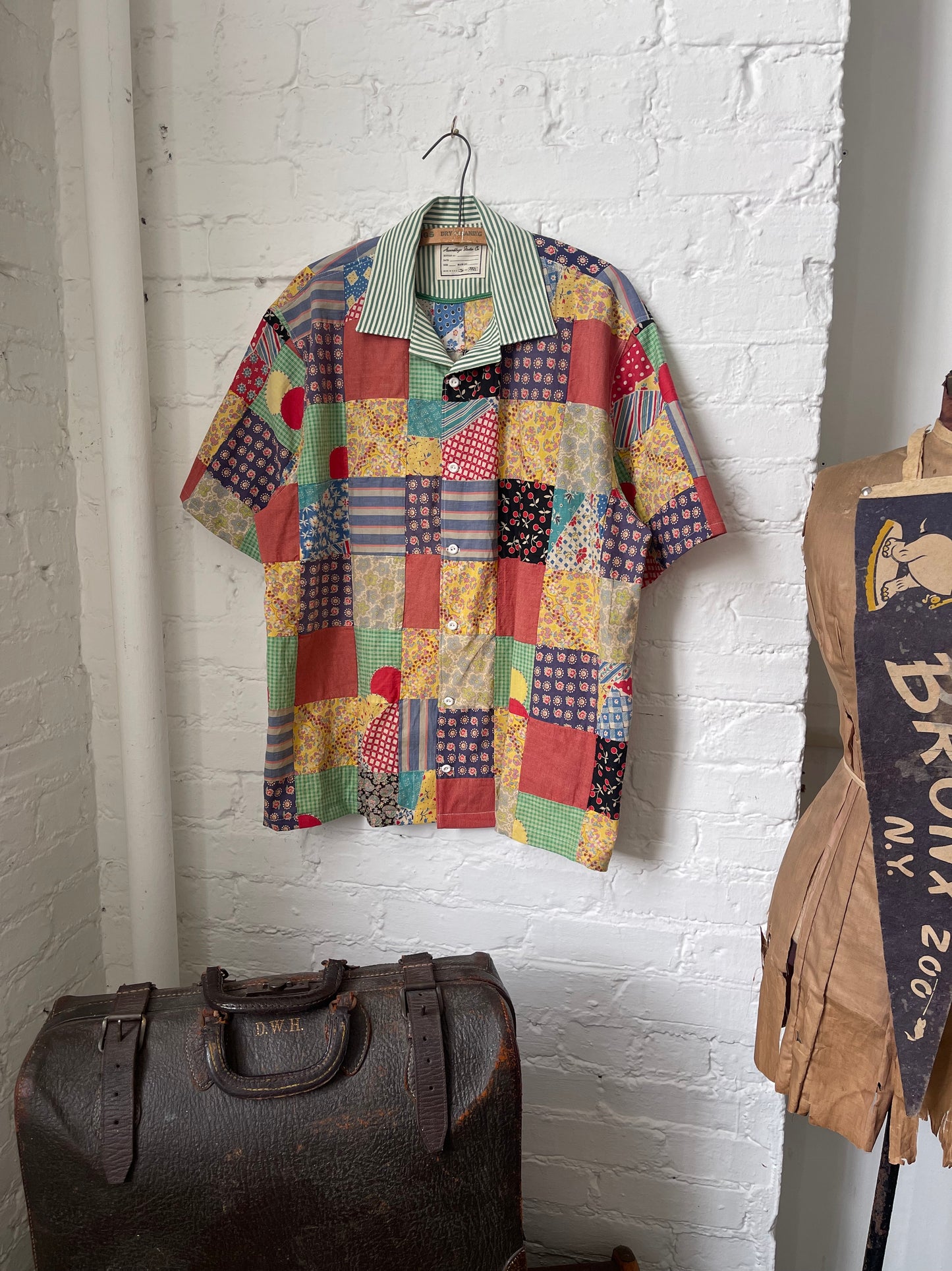 Feedsack Quilt Topper Shirt [L]