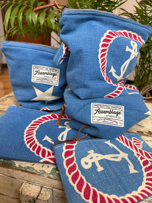 Nautical Zipper Pouches