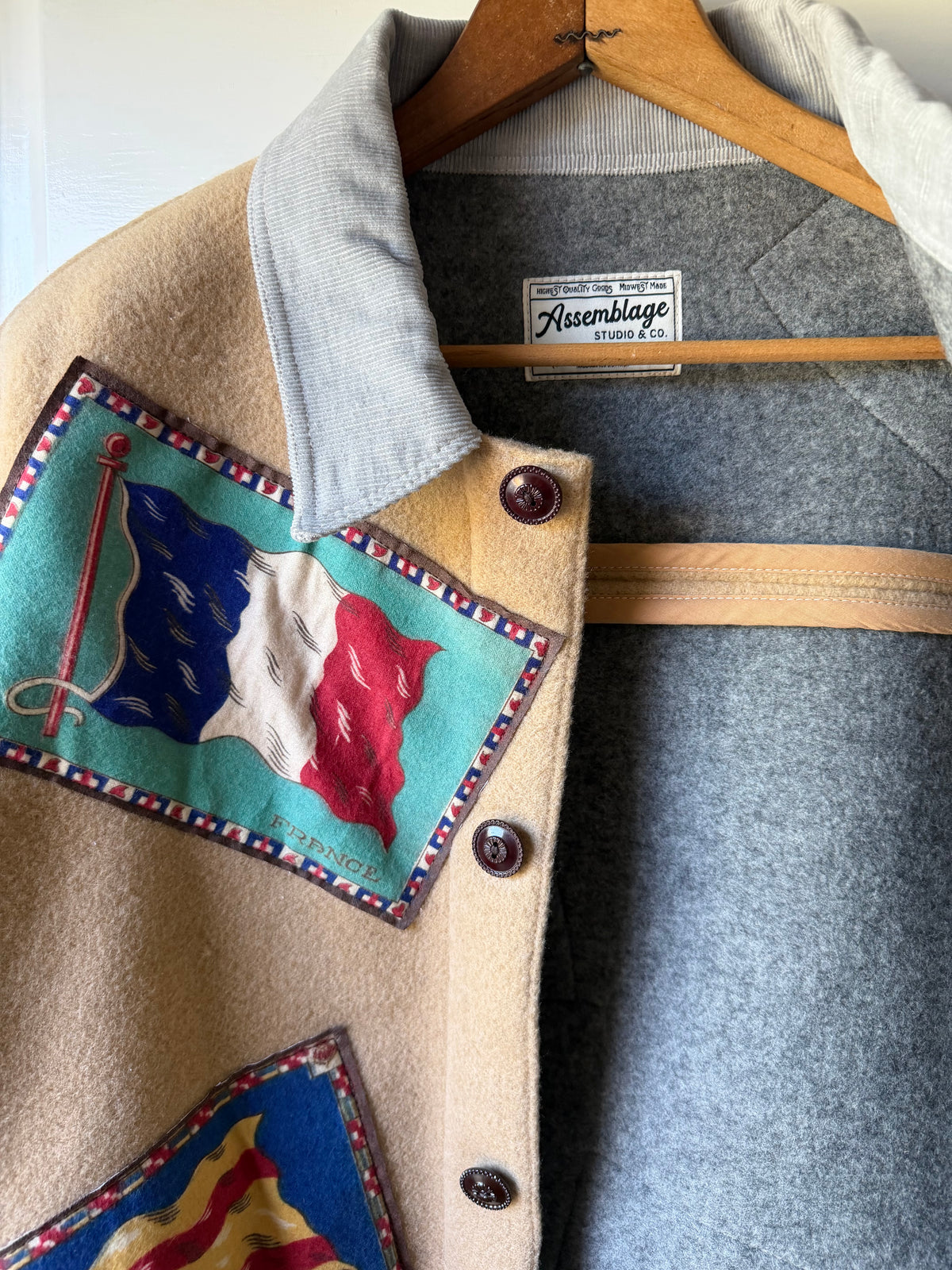 Tobacco Felt Wool Coat [L]
