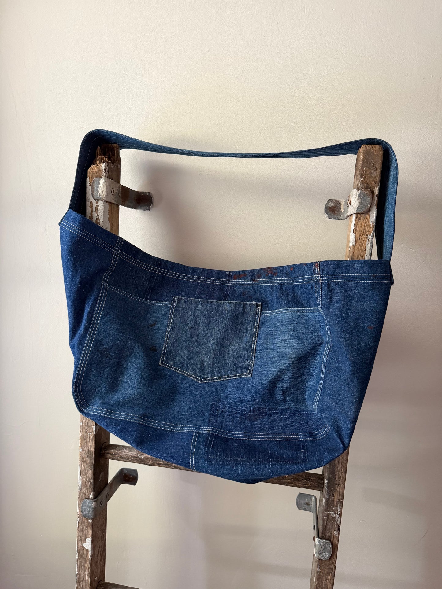 Toledo Denim Newspaper Bag