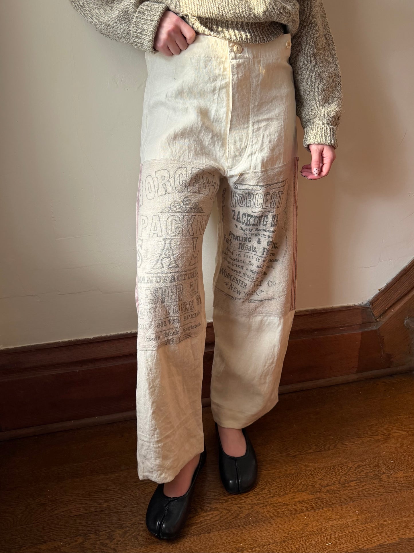 French Linen Buckleback Trousers [30-34” Waist]