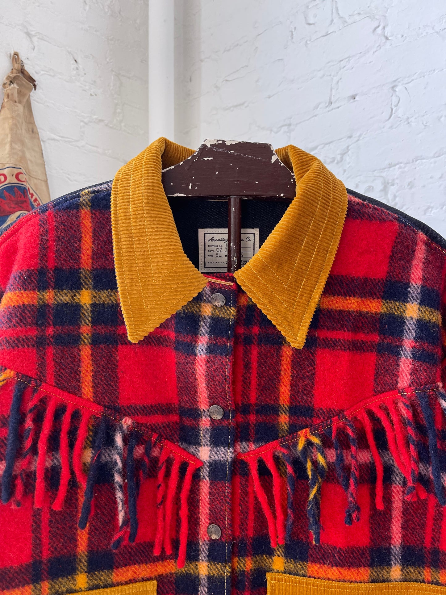 Wool Fringe & Denim Horse Jacket [L/XL]