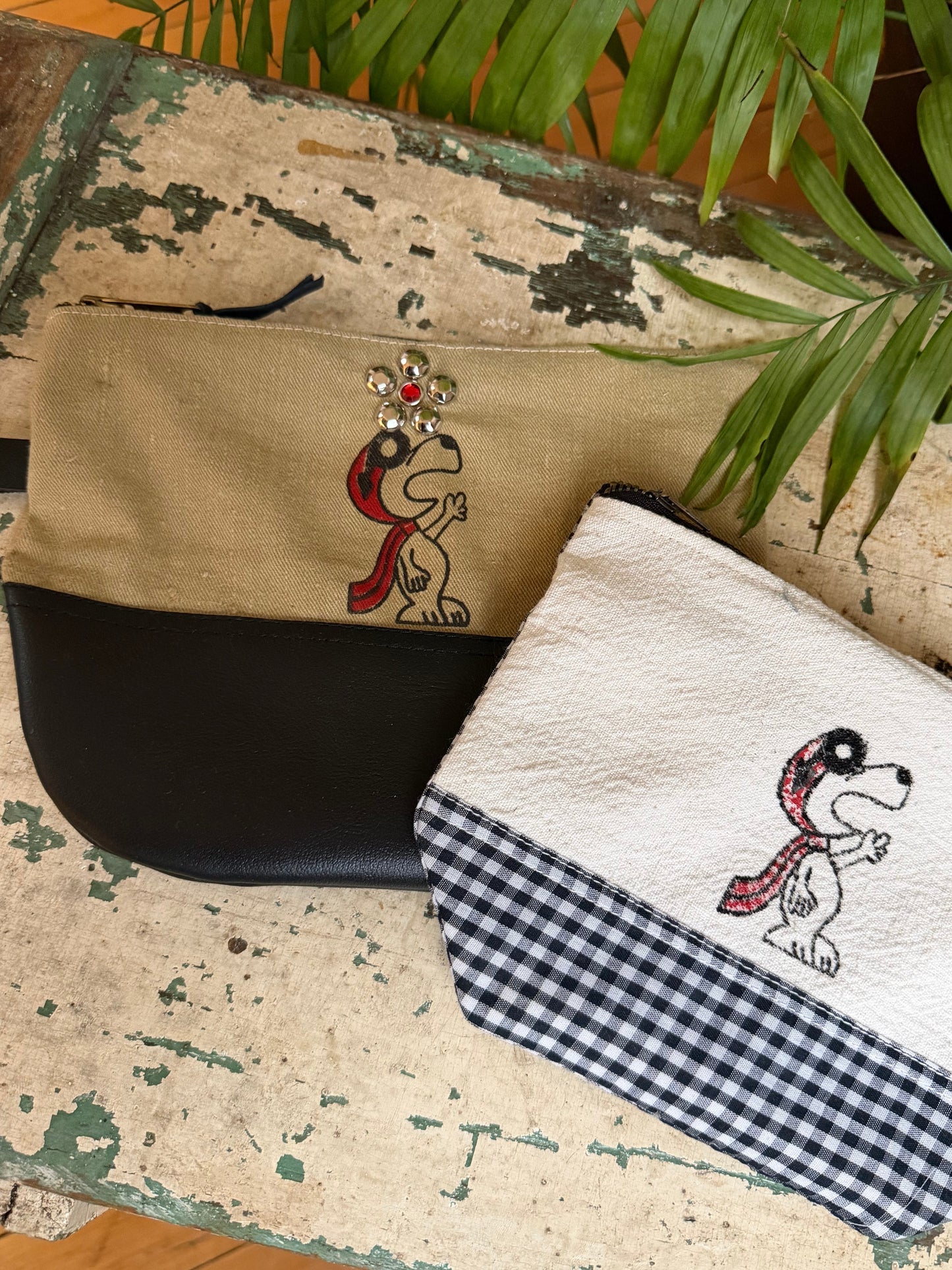 Red Baron Snoopy Zipper Pouches