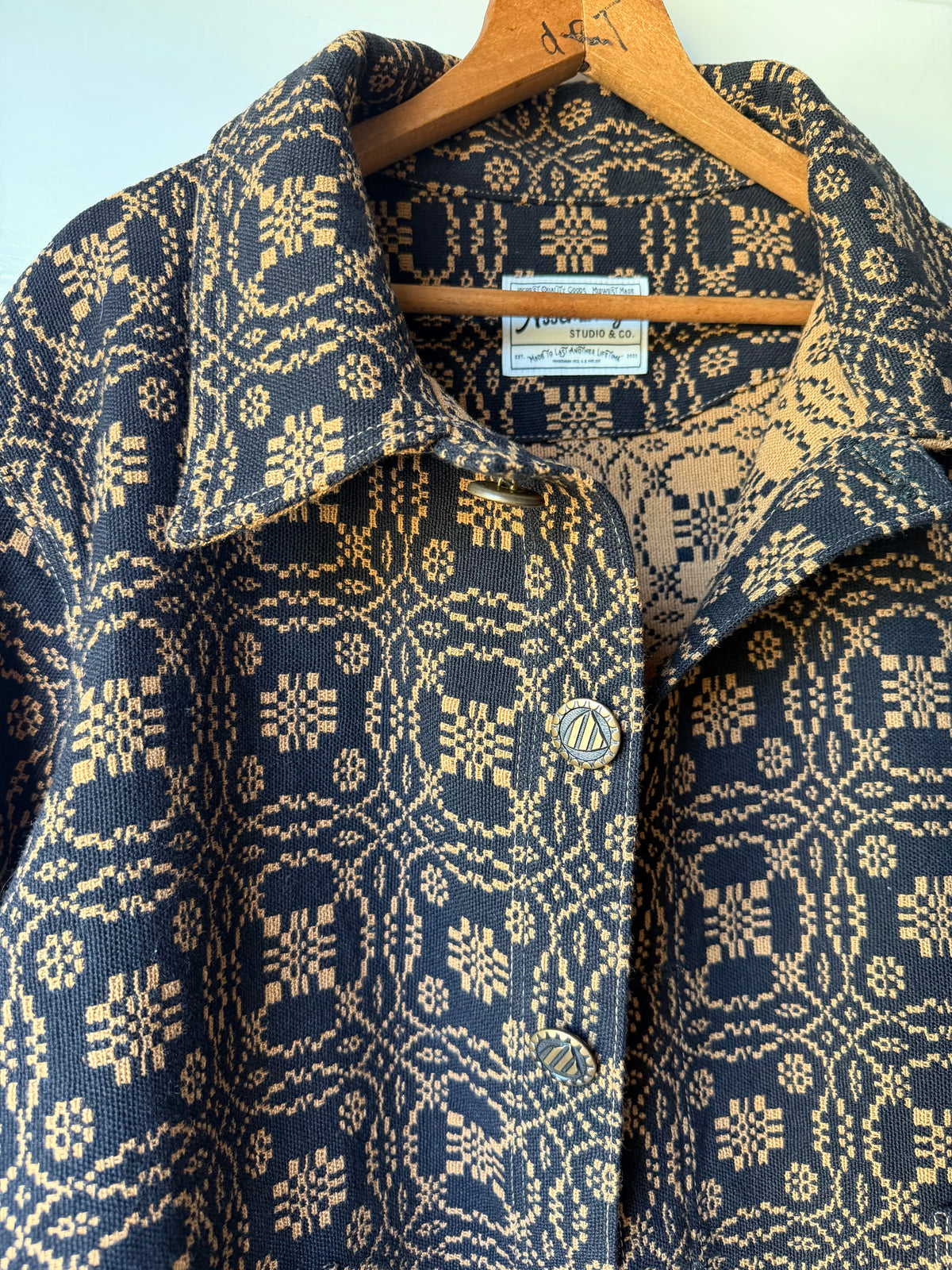Woven Coverlet Fringe Jacket [L]