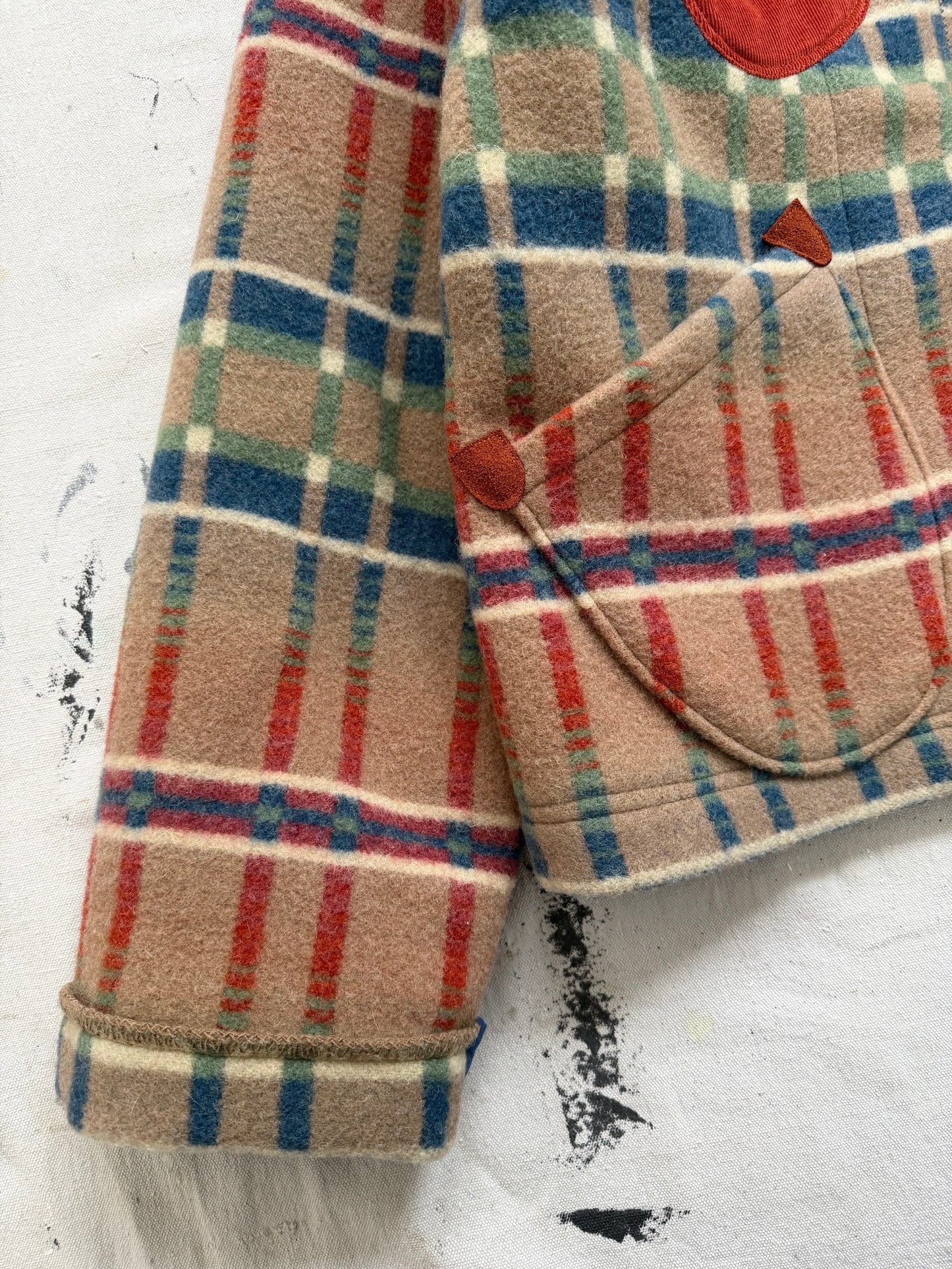 Multi Color Wool Coat [L]