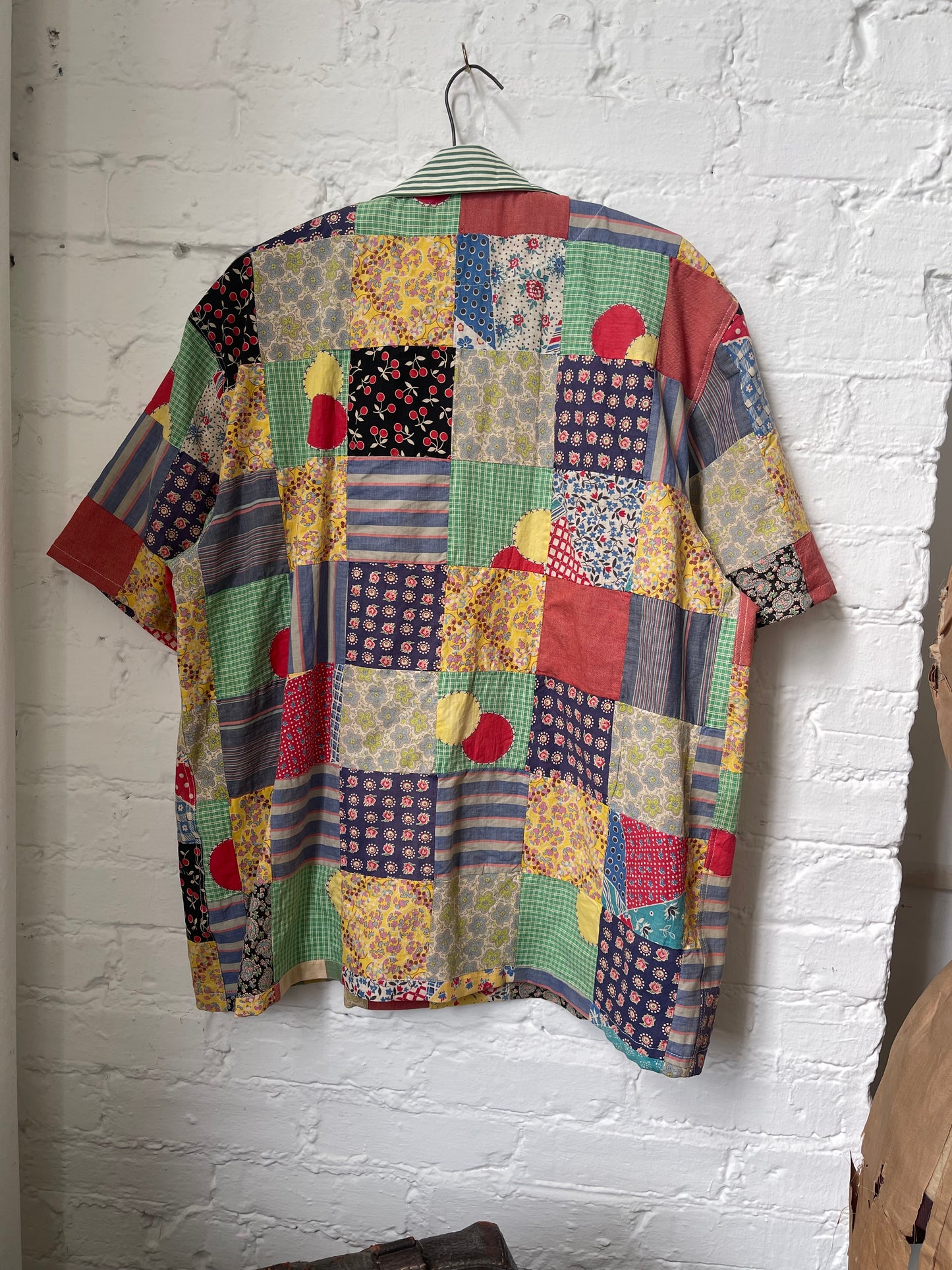 Feedsack Quilt Topper Shirt [L]