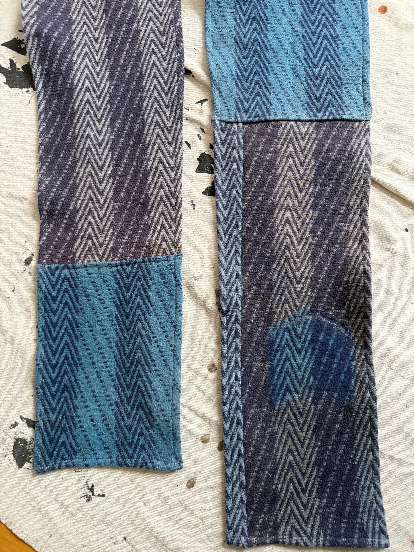 Patchwork Indigo Blanket Scarf