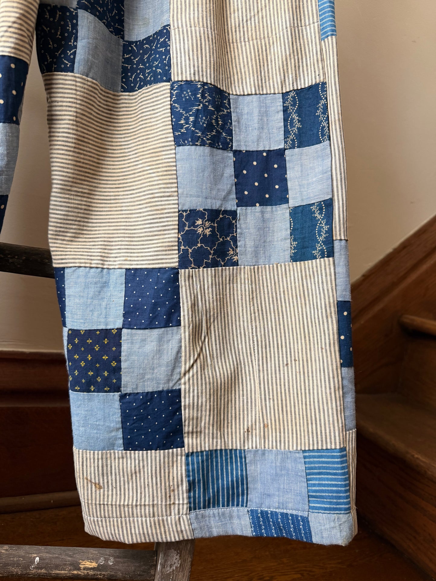Antique Calico Quilt Topper Pants [M]