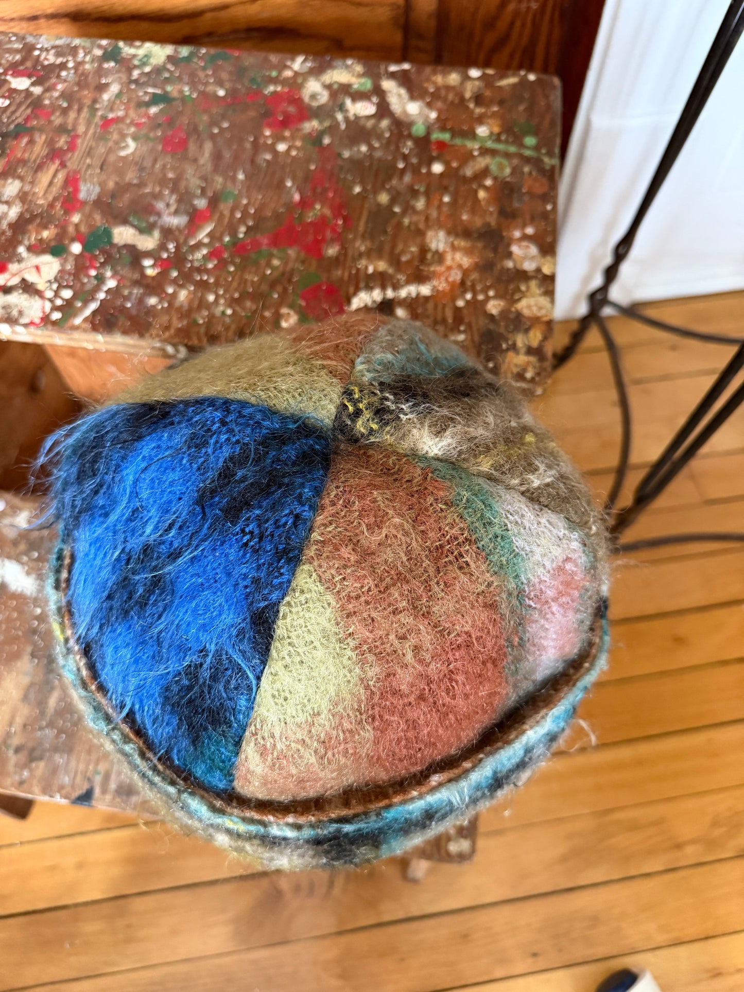 Green Reversible Mohair Toque [M/L]