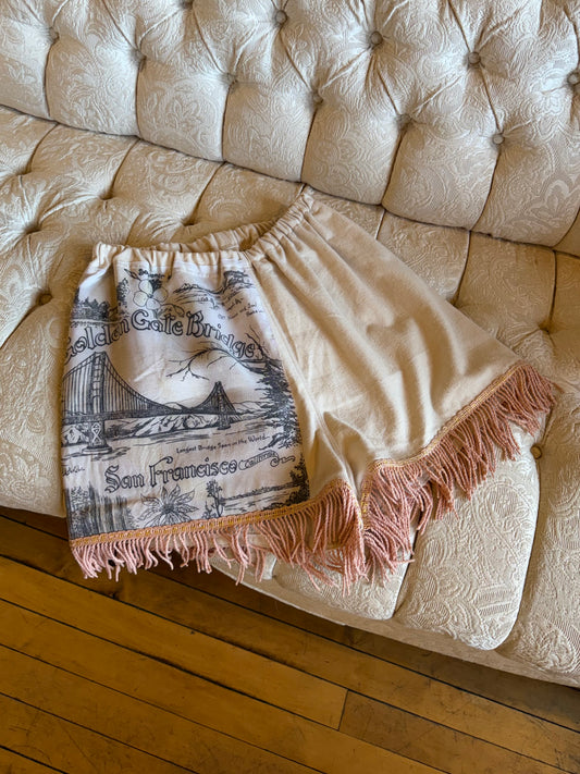 San Francisco Souvenir Fringe Shorts [S/M]