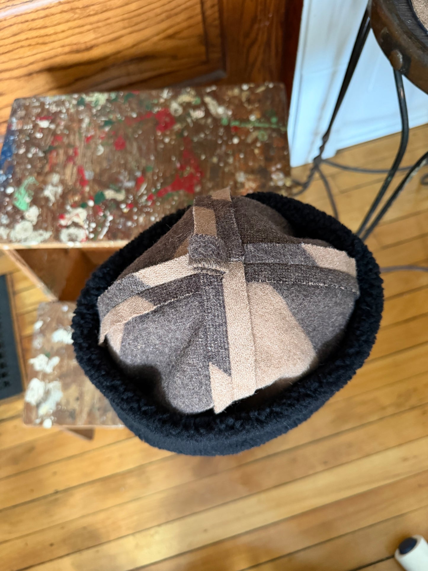 Brown Seam Wool Beanie [M/L]