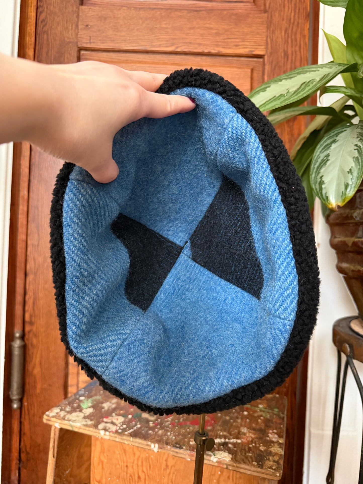 Blue Seam Wool Beanie [L/XL]