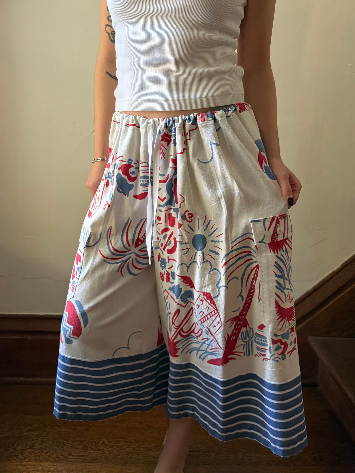 Southwestern Culotte Beach Pants [L/XL]
