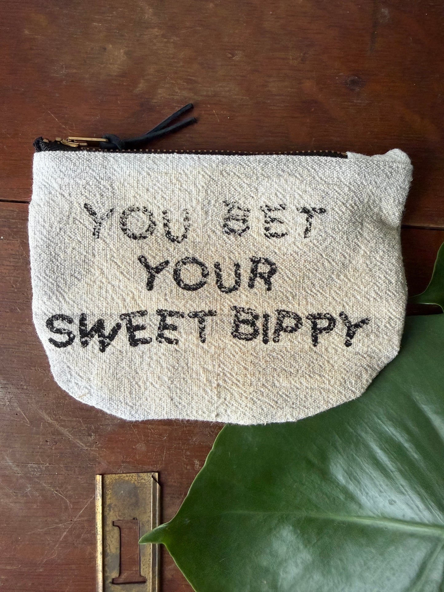 Black & White Striped Zipper Pouches