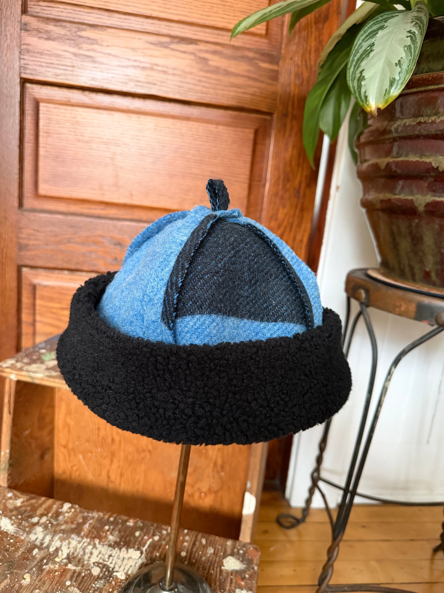 Blue Seam Wool Beanie [L/XL]