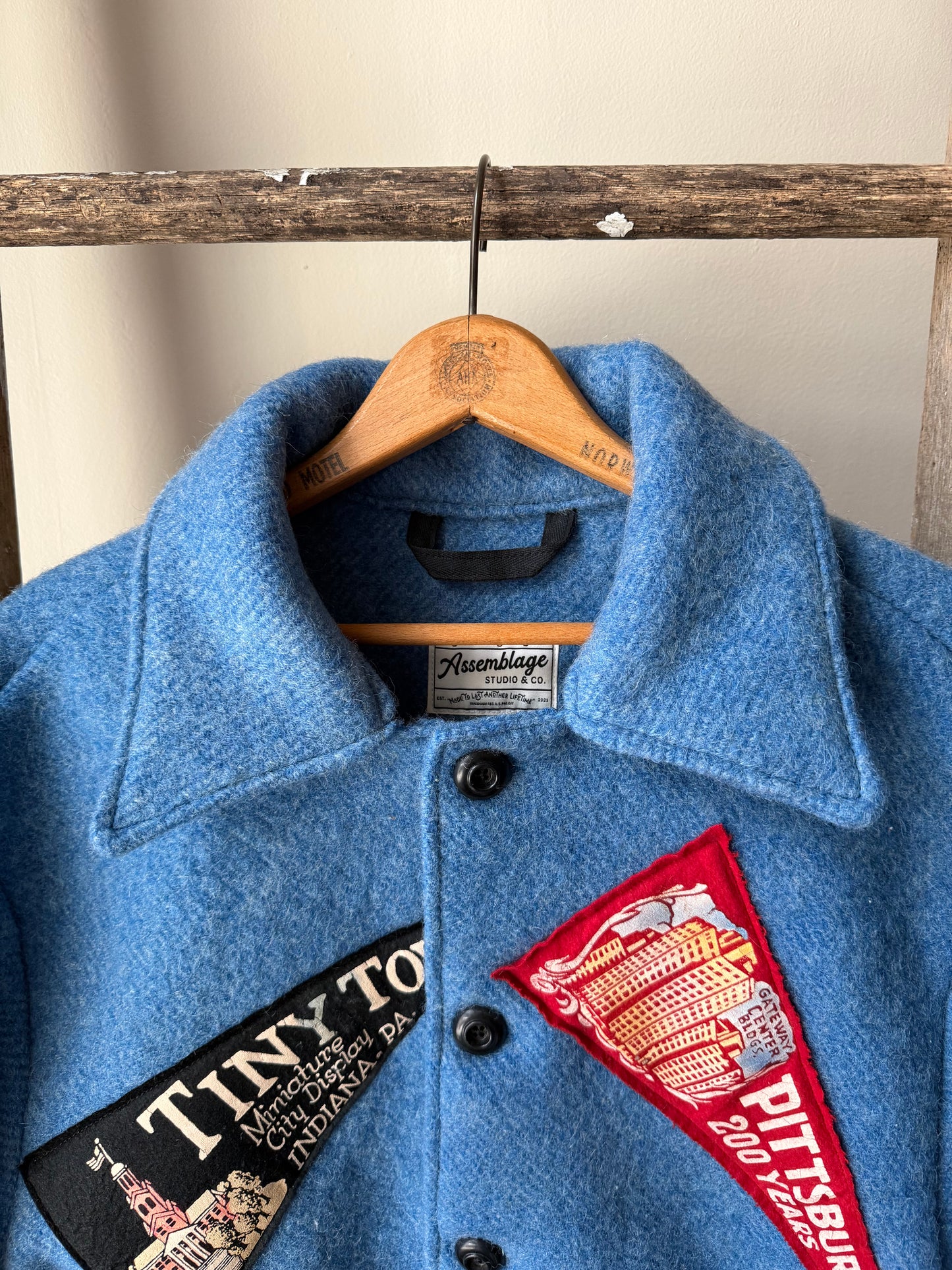 Blue Striped Blanket Coat [M/L]