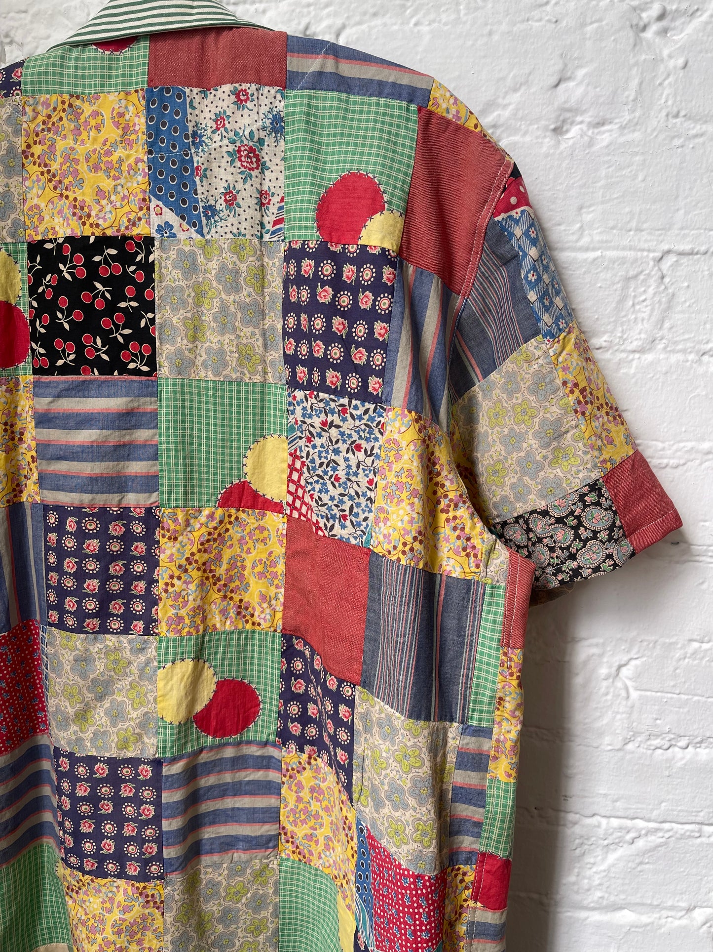 Feedsack Quilt Topper Shirt [L]