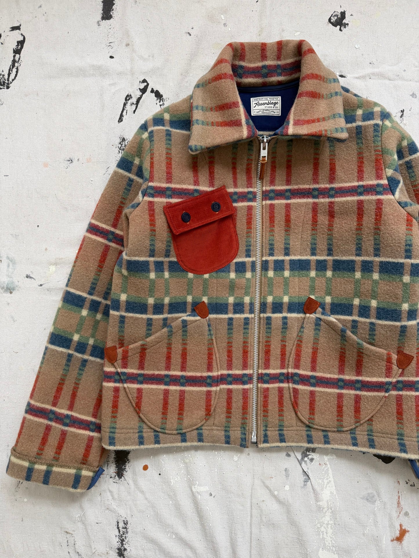 Multi Color Wool Coat [L]