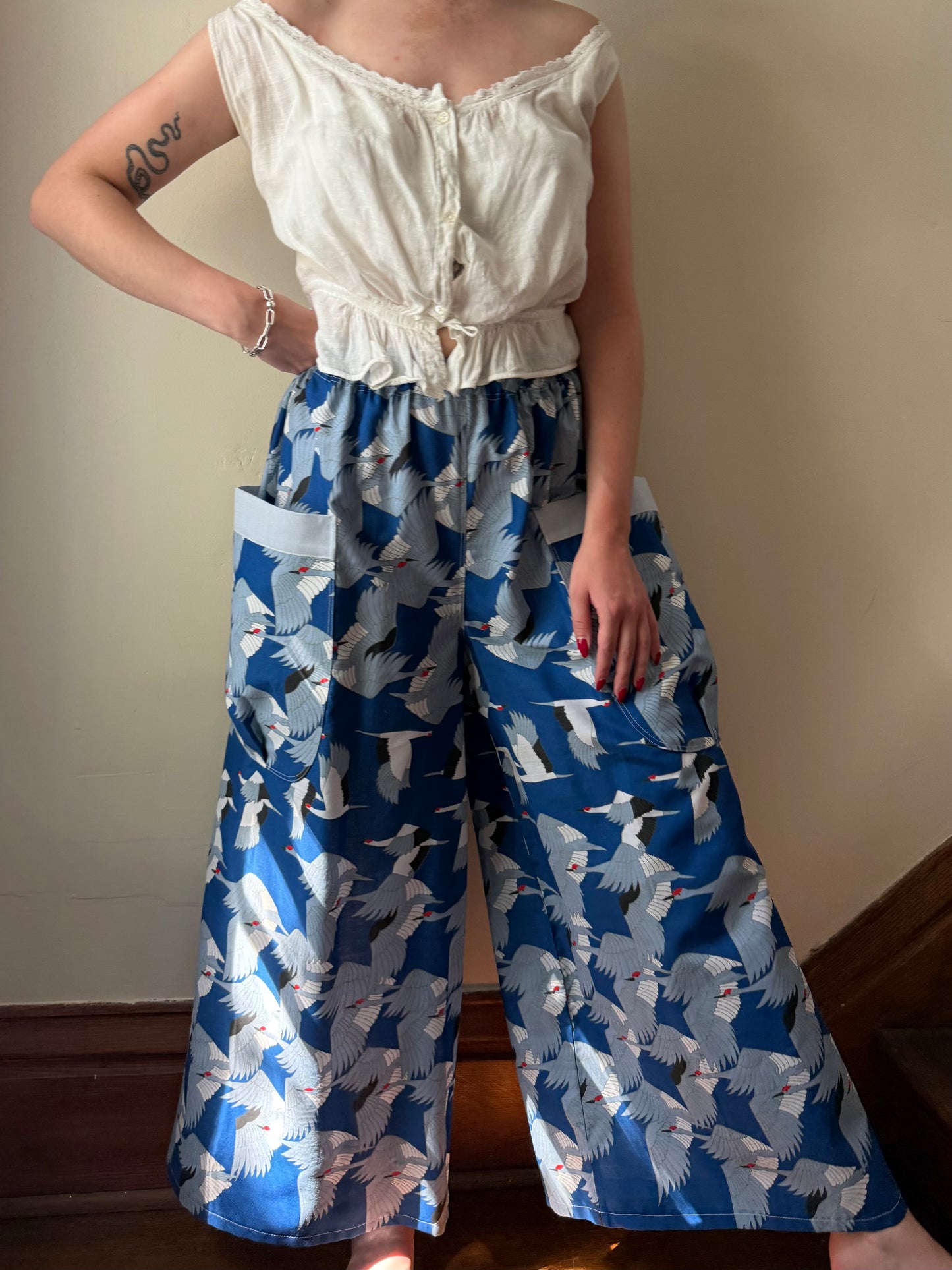 Crane Wide Leg Palazzo Pants [L]
