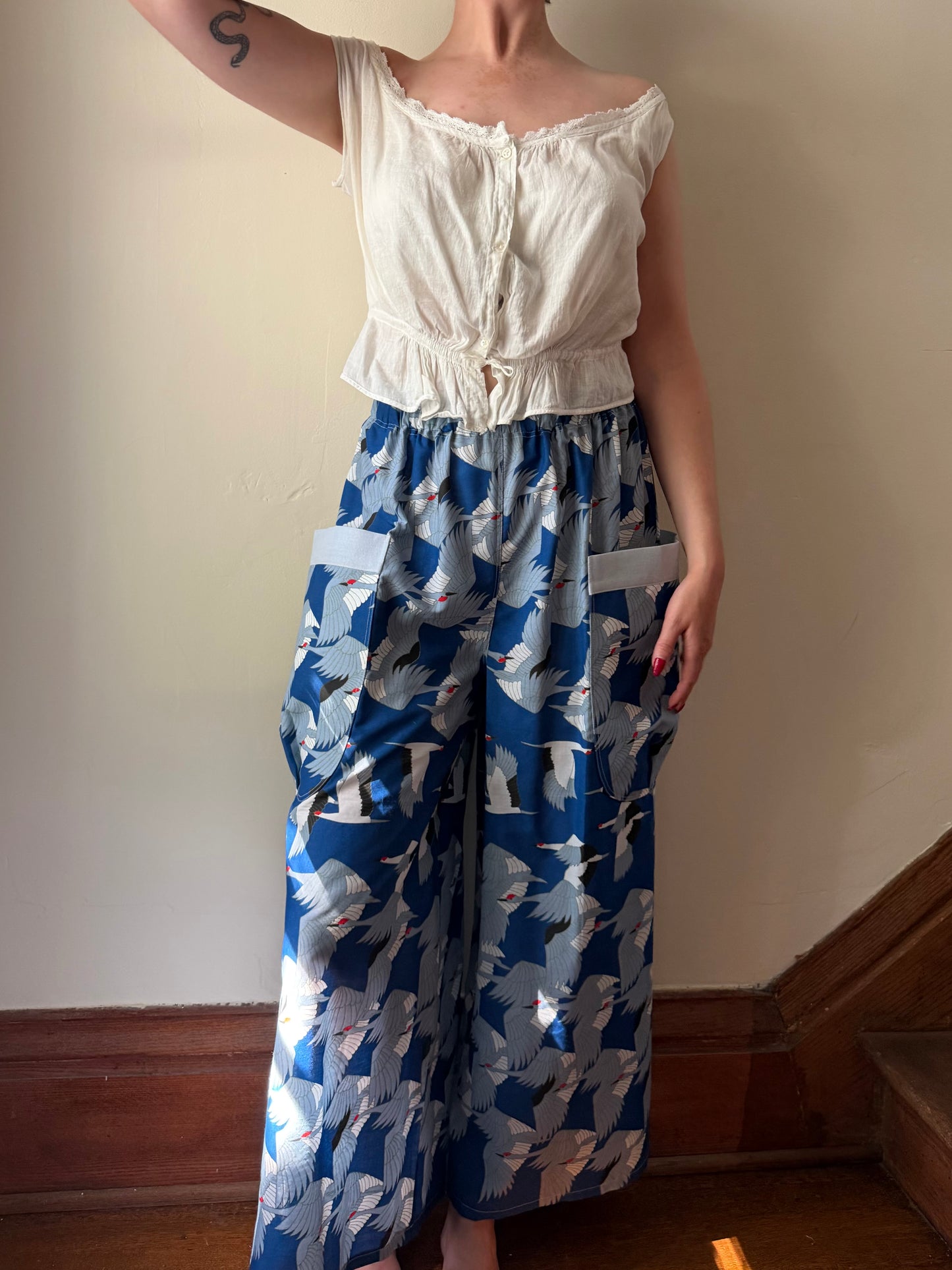 Crane Wide Leg Palazzo Pants [L]