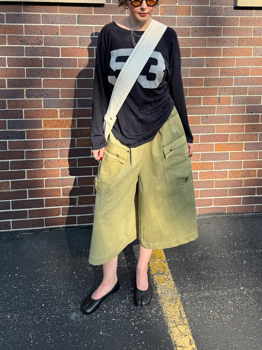 Olive Ripstop Culottes [L]