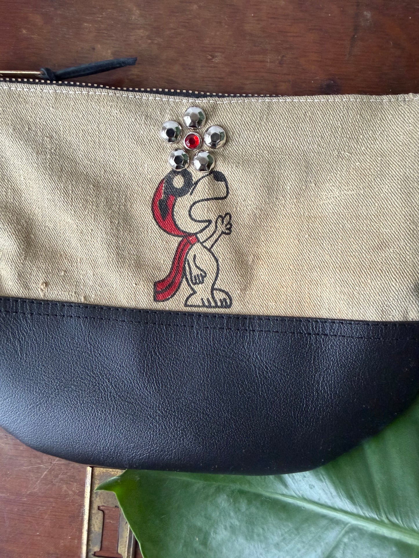 Red Baron Snoopy Zipper Pouches