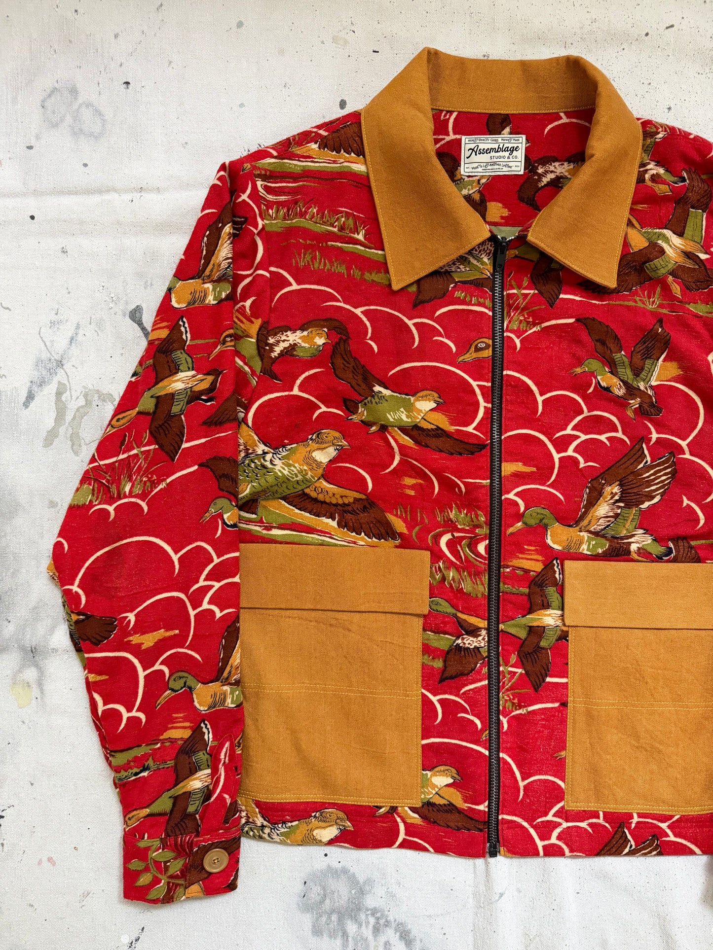 Red Duck Hunting Zip Up Jacket [L]