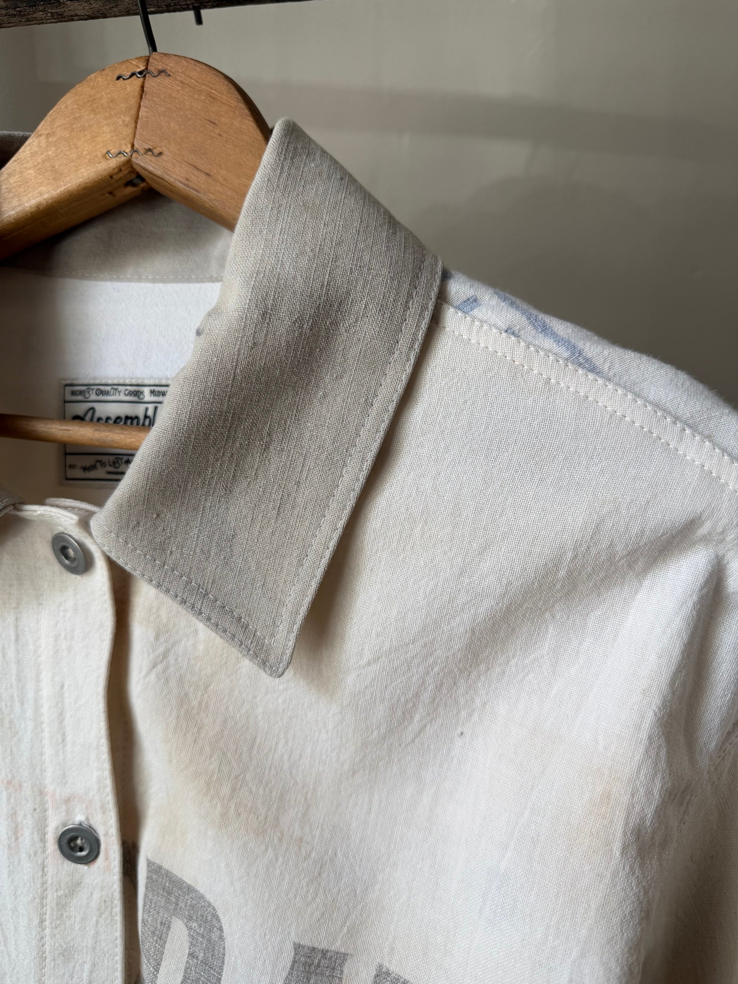 Stenciled Feedsack Overshirt [S]