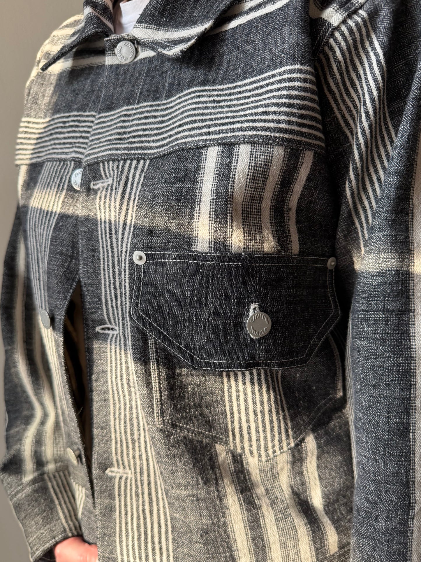Striped Herringbone Trucker Jacket [M]