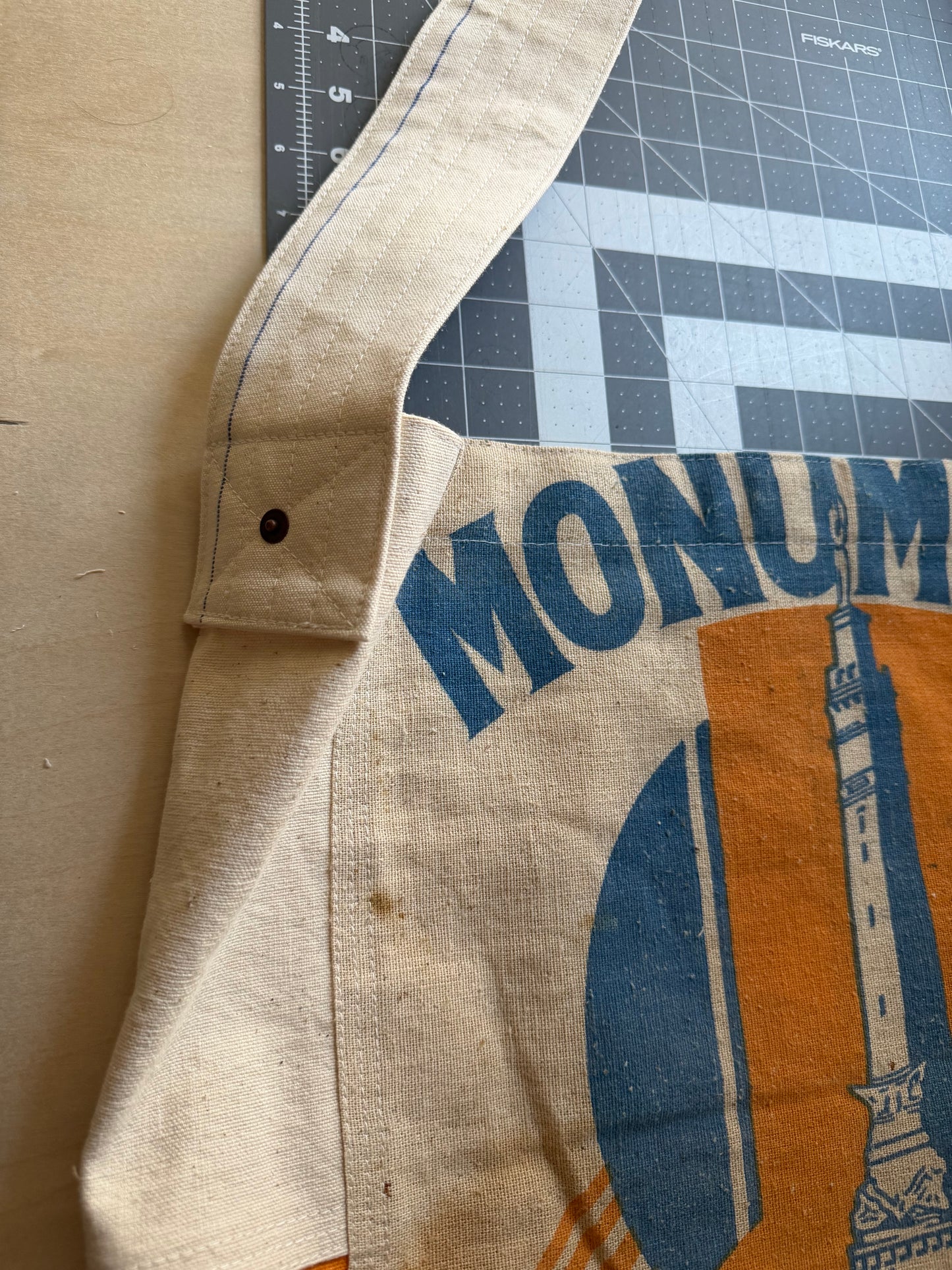 Monument Feed Sack Crossbody Tote