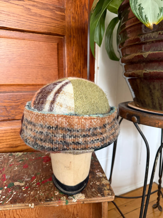 Green Reversible Mohair Toque [M/L]