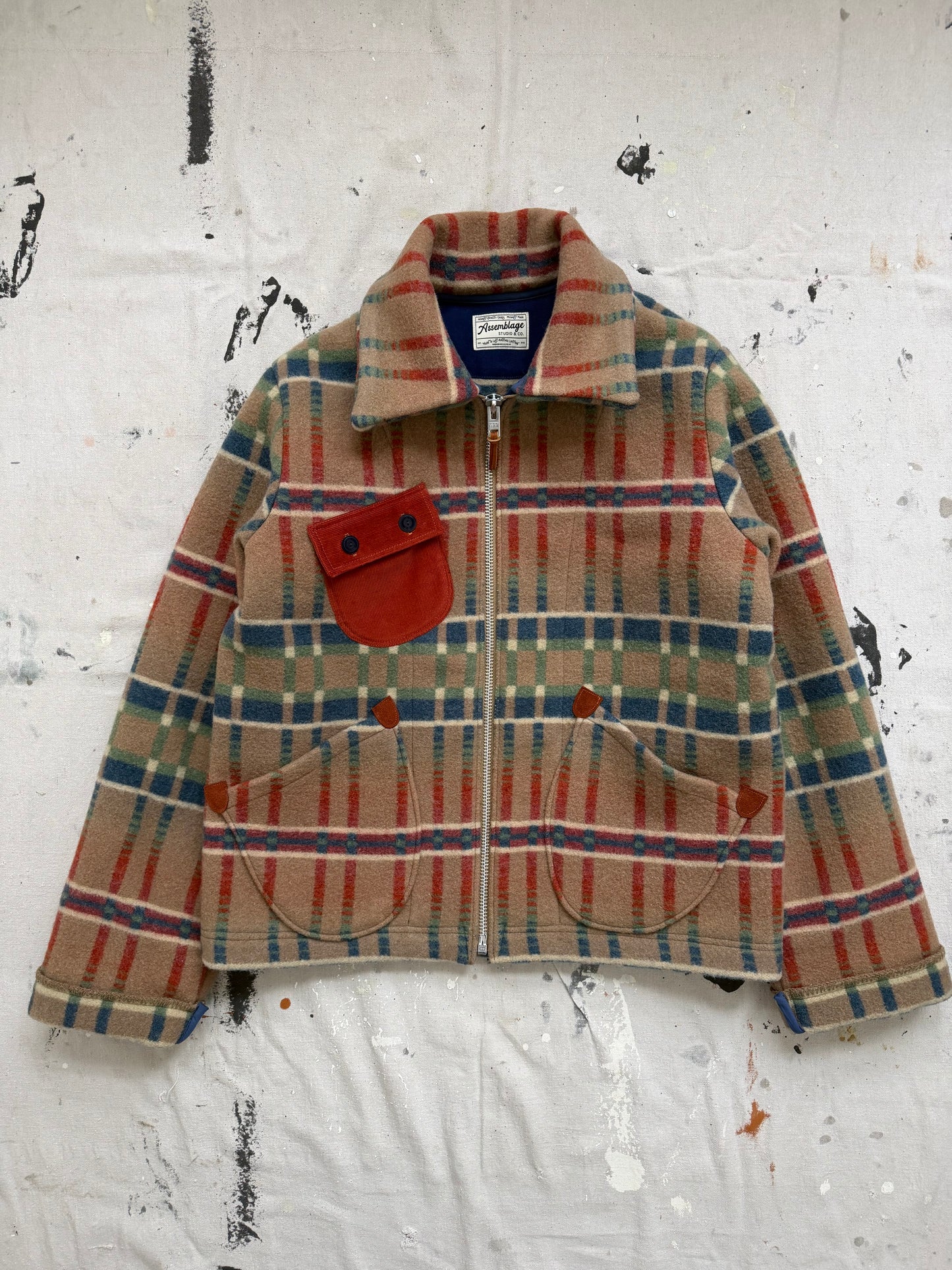 Multi Color Wool Coat [L]